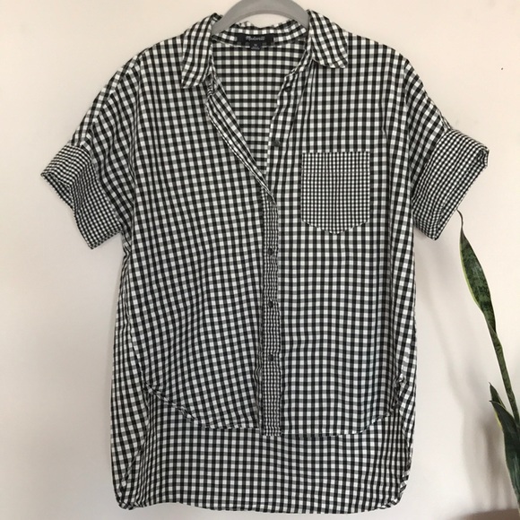 Madewell Tops - Madewell Gingham Boxy Button-Up